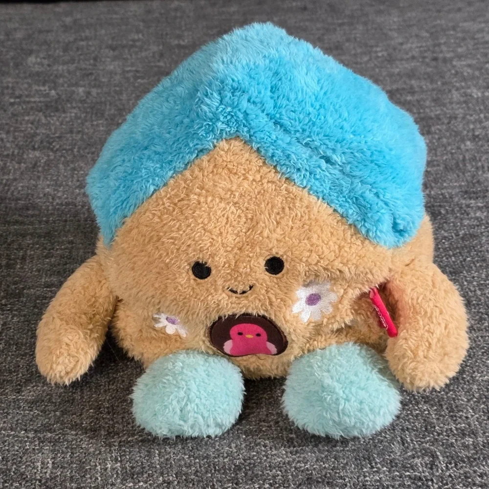 BumBumz Blair the Birdhouse Plush SpringBumz 7.5 Inch Blue Tan Stuffed Toy